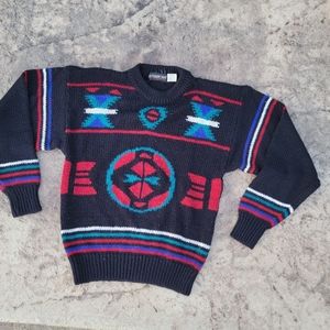 Vintage Botany 500 sweater. Abstract retro design